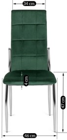 Zöld Bársony Étkezőszék. MOLLY