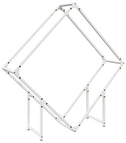 fehér hidegen hengerelt acél tűzifatároló 100x25x100 cm