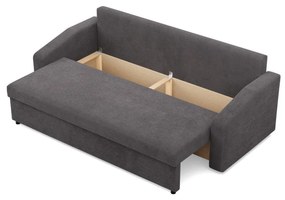 Zeus kanapéágy, kordbársony, hab töltet, döntött kartámasz, szürke