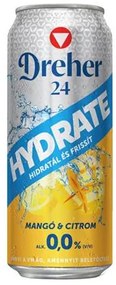 Alkoholmentes sör, 0,5 l, dobozos, DREHER 24 Hydrate, mangó-citrom (KHI488V)