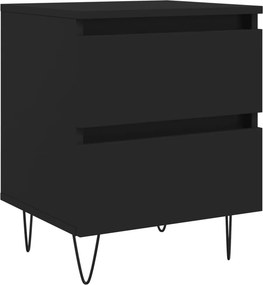 vidaXL fekete szerelt fa éjjeliszekrény 40 x 35 x 50 cm
