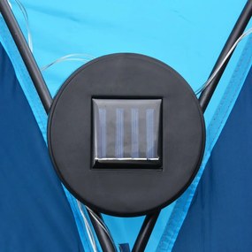 kék rendezvénysátor LED-del és 4 oldalfallal 3,6 x 3,6 x 2,3 m