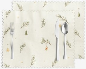 Goldea karácsonyi viaszosvászon reggeliző alátét - karácsonyi díszek - 2db 30 x 40 cm