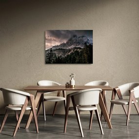 Sziklás hegyek képe (üvegen) (70x50 cm)