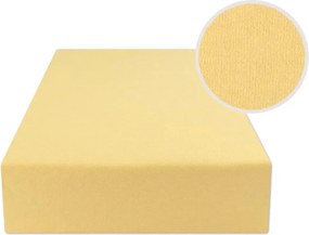 Gumis lepedő 90x200 jersey sárga