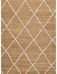 Natúr színű kézi szövésű juta szőnyeg 80x150 cm Kunu – Hanse Home