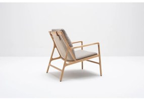 Szürke-natúr színű fotel Dedo – Gazzda