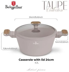 BerlingerHaus Lábas fedővel (4,3 L) Taupe Collection BH/8339
