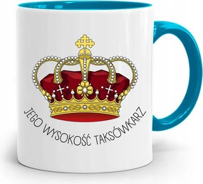 Kék Bögre Taxisofőrnek Őfelsége fényképes nyomattal