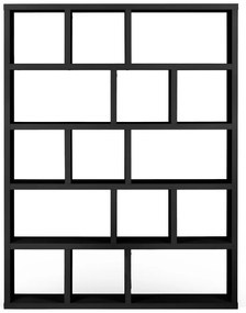 Fekete könyvespolc 150x198 cm Berlin – TemaHome