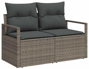 Kerti Kanapé Szett 9 pcs Szürke és Barna 100 x 55 x 73 cm