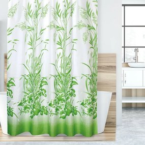 Fű zuhanyfüggöny, zöld, 180 x 200 cm