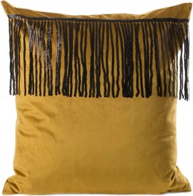 Dekoratív párnahuzat Jasper 45x45 Eurofirany méz/fekete