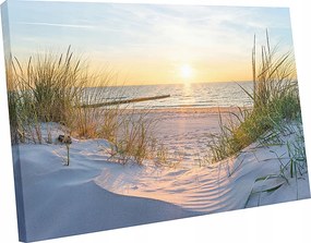 Vászonkép tengerpart tenger naplemente dűnék 120x80