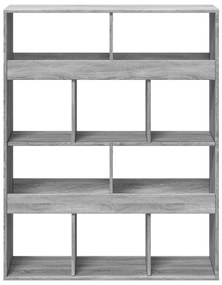 szürke sonoma színű szerelt fa térelválasztó 100x33x125,5 cm