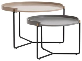 Összecsukható asztal Mandy Beige, 2 db