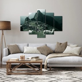 Kép - Lámák a perui Machu Picchunál (150x105 cm)