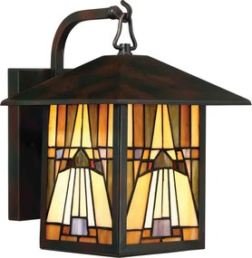 ELSTEAD QZ-INGLENOOK2-M INGLENOOK Klasszikus Kültéri Fali Lámpa Barna E27 IP44