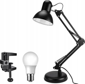 Asztali Lámpa Forgatható karral Ioft lámpa Fekete