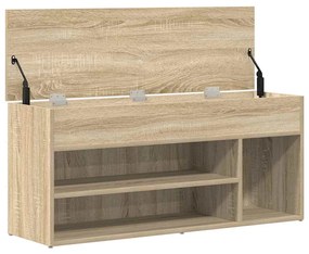 sonoma tölgy színű szerelt fa cipőpolc 102x30,5x45 cm