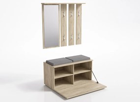 Odell Opal előszobafal, 85x45x35 cm, sonoma