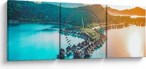 Kép - Bora Bora (órával) (90x30 cm)