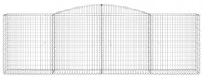 2 db íves horganyzott vas gabion kosár 400x50x120/140 cm