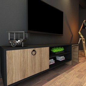 TV asztal/szekrény Zirion (tölgy + fekete). 1072429