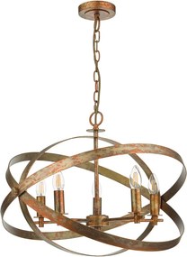 Dar Lighting vintage függeszték nitya réz darnit0564