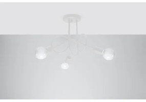 Sollux SL.1431 - Felületre szerelhető csillár LOOP 3xE27/15W/230V fehér