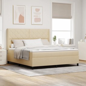 Boxspring ágy matraccal - Krém 180x200 cm Szövet