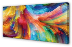 Canvas képek Szabálytalan színes csíkokkal fraktálok 125x50 cm