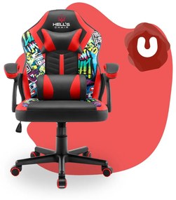 Gyerek gamer szék HC-1001 - fekete-piros