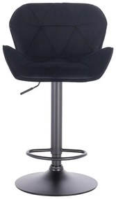 HR111W Fekete modern velúr szék fekete lábbal