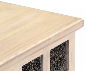fehér tömör akácfa tárolóláda 110 x 40 x 45 cm