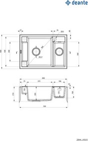 Magnetic gránit mosogató_1,5 medence, fekete