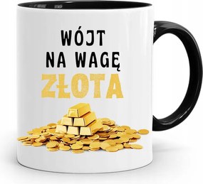 Bögre Fekete Ajándék Arany Mérleg Nyomtatott Fényképpel