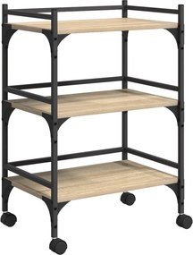 vidaXL Konyhai kocsi Sonoma tölgy 50 x 35 x 75,5 cm Faanyag