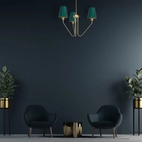 Csillár rúdon VICTORIA 3xE27/60W/230V zöld