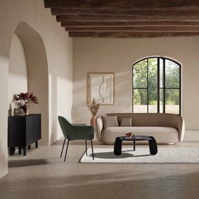 Fekete mangófa kerek dohányzóasztal ø 80 cm Tamira – MOME