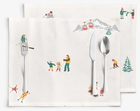 Goldea pamut reggeliző alátét - téli örömök - 2db 30 x 40 cm