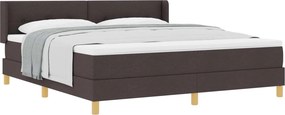vidaXL Boxrugós ágy matracmal Sötét Barna 200 x 180 cm Poliészter