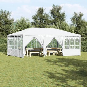 Parti Pavilon 10 Oldalfallal - Fehér 6x4 m PE