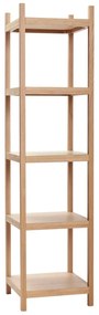 Natúr színű tölgyfa polcos állvány 45x180 cm Mason – Hübsch