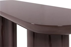 Sötétbarna fényes konzolasztal 35x120 cm Evara – WOOOD