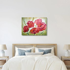 Kép - Pipacsvirágok (üvegen) (70x50 cm)