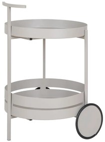 Beja zsúrkocsi, acél, szürke, 2 polc 40x49,5x61 cm