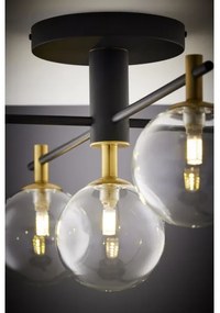 Jupiter 2035 - Felületre szerelhető csillár FIGARO 5xG9/10W/230V fekete/arany/bézs/átlátszó