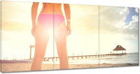 Képek 120x60 Lány bikiniben Tengerpart