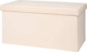 Nagy Kétszemélyes Puff Nyitható Puff Tárolórekesszel 76 CM Téglalap Alakú 90KG-IG